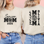 Custom Senior Cheer Mom Tee Shirt 2026, Custom Cheerleader Senior Shirt CHE0011