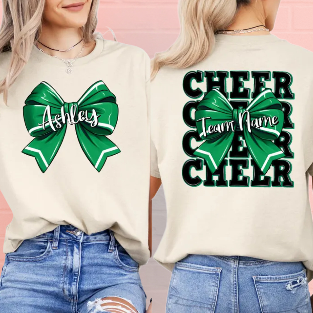 Custom Team Cheer TShirt, Custom Cheerleader Tee Shirt CHE0002
